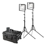 Westcott 1 x 1-Feet Flex Cine Bi-Color LED 2-Light Travel Kit with Mini V-Mount Batteries