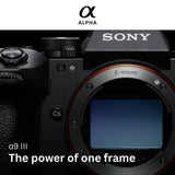 Sony Alpha 9 Mark III Full-frame Mirrorless Camera with Editing Software, 128GB SD Card Bundle