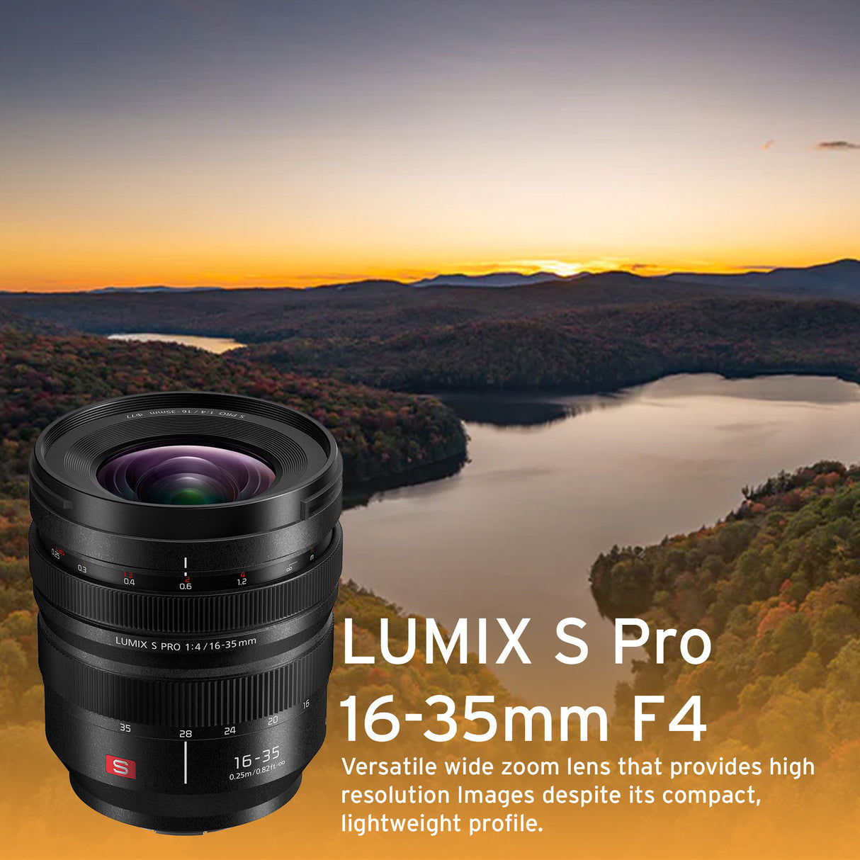 Panasonic LUMIX S PRO 16-35mm f/4 Wide Zoom Full Frame L-Mount Lens with  Impact-Proof Watertight an