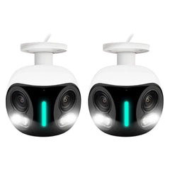 Lorex H20 - 4K IP Wired Dual Lens Security Camera with Smart Security Lighting Bundle (2-Pack)