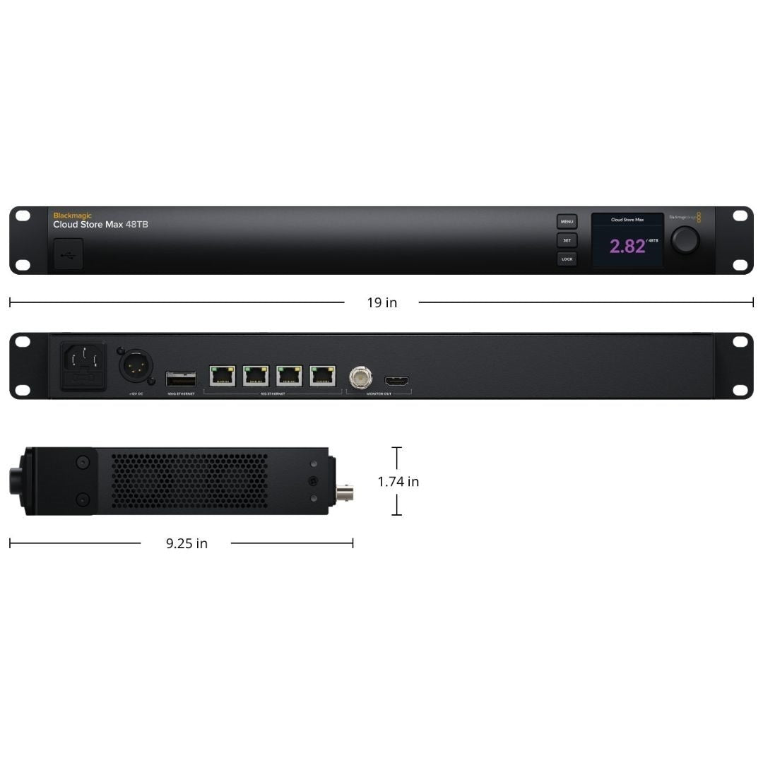 Blackmagic Design Cloud Store Max Flash Storage with 12 Card RAID 0 Flash Memory Core (48TB)