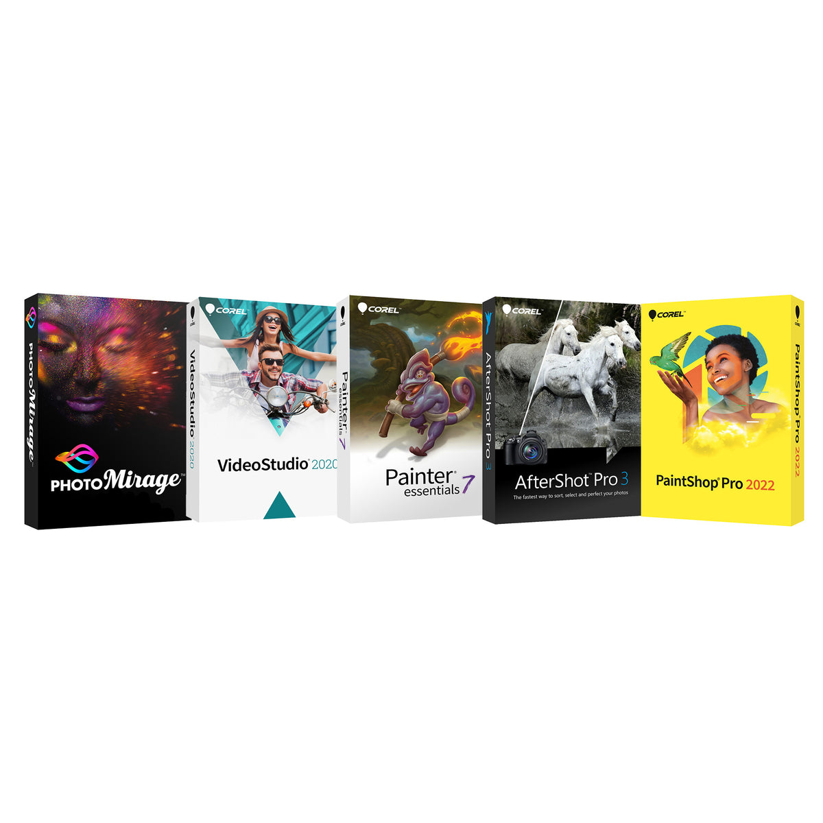 Corel Software Bundle of 5 Softwares OEM Photo, Video, and Art Software Suite (Open Box)