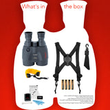 Canon 18x50 IS All Weather Image Stabilized Binoculars with Binocular Harness and Batteries Bundle