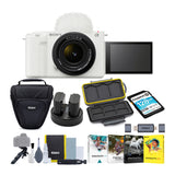 Sony Alpha ZV-E1 Full-frame Mirrorless Vlog Camera with 28-60mm Lens (ILCZV-E1/B, White) Bundle