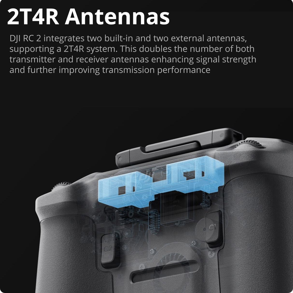 DJI RC 2 Remote Controller Remote Controller for  DJI Drones with RC2 Protector Bundle