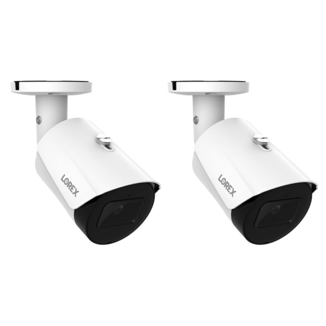 Lorex A20 IP Wired Bullet Security Camera with Smart Motion Detection Bundle (2-Pack, White)