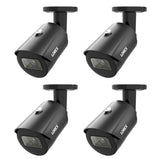 Lorex A20 IP Wired Bullet Security Camera with Smart Motion Detection Bundle (4-Pack, Black)
