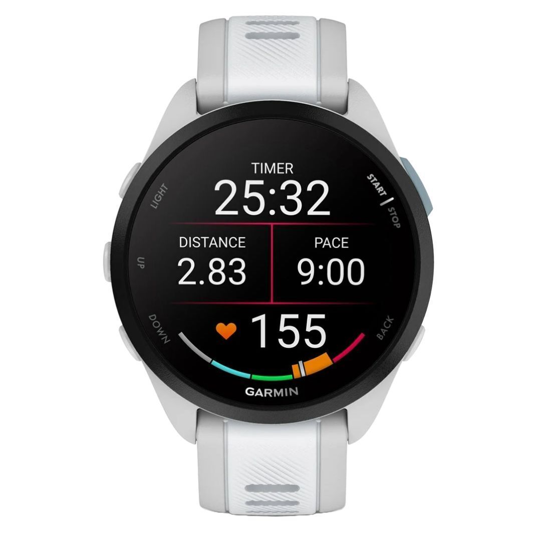 Garmin Forerunner 165 Music GPS Running Smartwatch (Mist Gray - Whitestone)