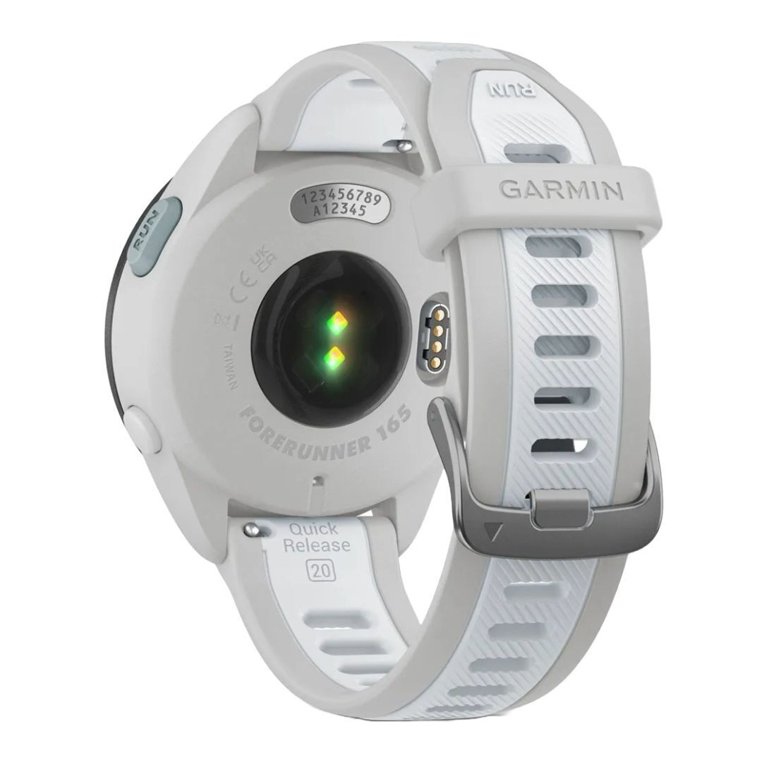 Garmin Forerunner 165 Music GPS Running Smartwatch (Mist Gray - Whitestone)