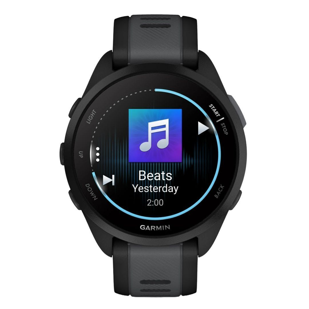 Garmin Forerunner 165 Music GPS Running Smartwatch (Black - Slate Gray)