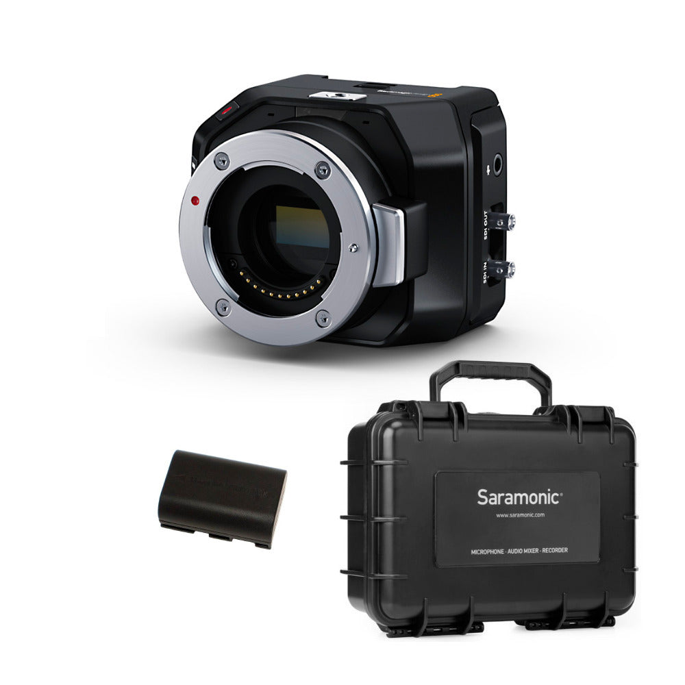 Blackmagic Design Micro Studio Camera 4K G2 with LP-E6 battery and Hard Carry Case