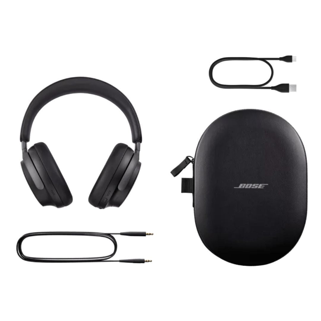 Bose QuietComfort Ultra Wireless Noise Canceling Over-Ear Headphones with Immersive Audio (Black)