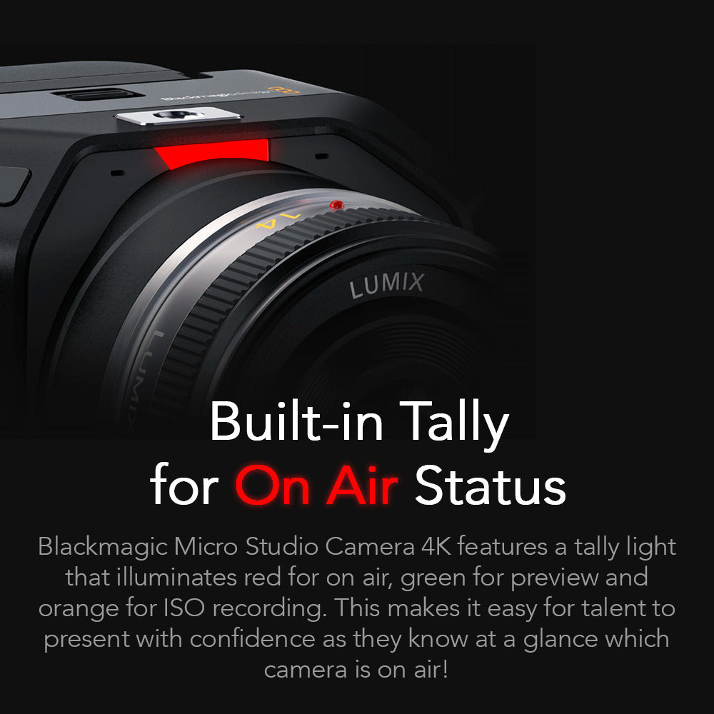 Blackmagic Design Micro Studio Camera 4K G2 Bundle with battery, 6' 4K HDMI cable, and cable ties