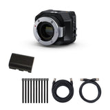 Blackmagic Design Micro Studio Camera 4K G2 with battery, SDI cable, 25' SDI cable, and Cable Ties