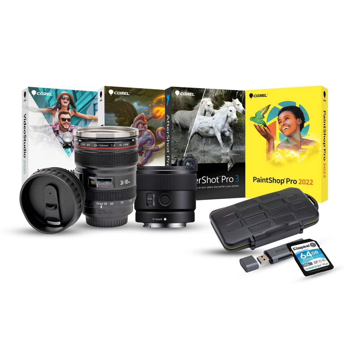Sony E 11mm F1.8 APS-C Ultra Wide Angle Prime Lens with Editing Software, 64GB Memory Card Bundle