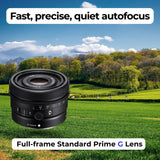Sony FE 50mm f/2.5 G Full-Frame Ultra-Compact G Lens with Editing Software, 64GB Memory Card Bundle