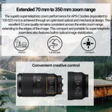 Sony E 70-350mm f/4.5-6.3 G OSS Lens - Telephoto Zoom Lens with 64GB Memory Card, and Camera Bag