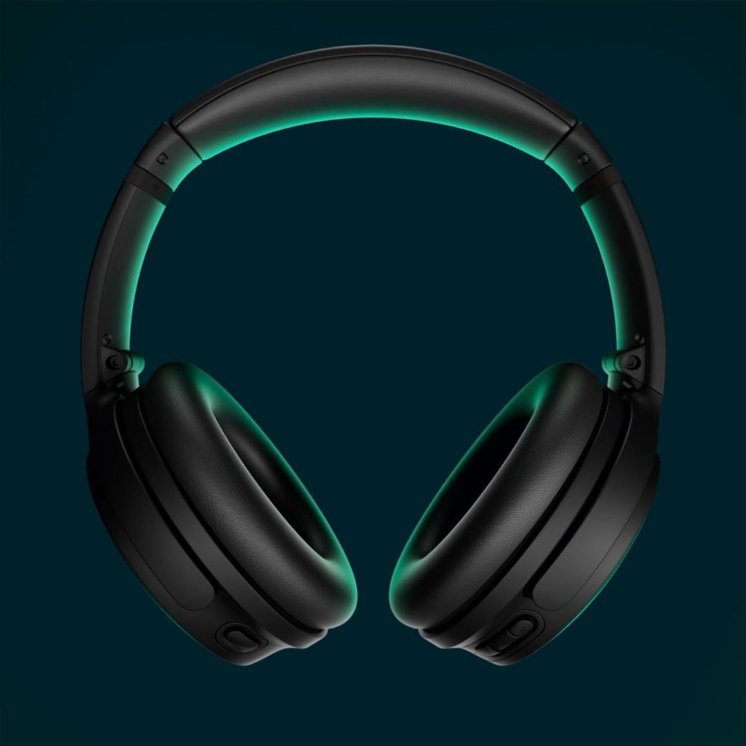 Bose QuietComfort Wireless Bluetooth Over Ear Noise Canceling Headphones (Black)