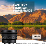 Sony E PZ 10-20mm F4 G APS-C Power Zoom G Lens with Editing Software, 64GB SD Card Bundle