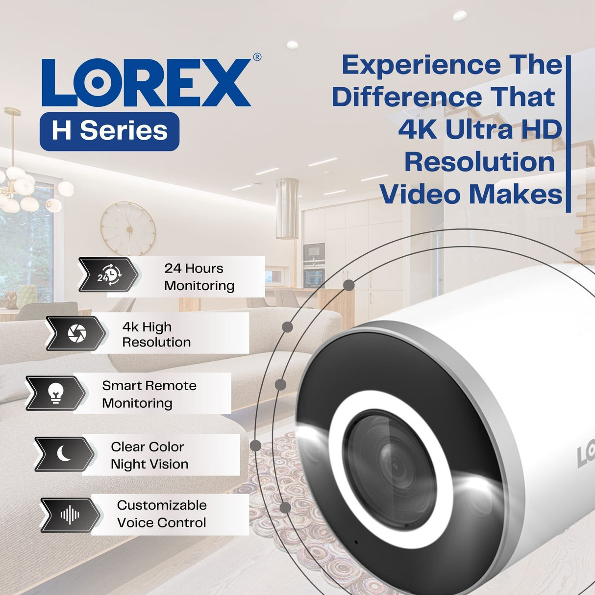 Lorex Fusion 4K 4TB Wired NVR System with 16 Bullet  HD Surveillance Cameras