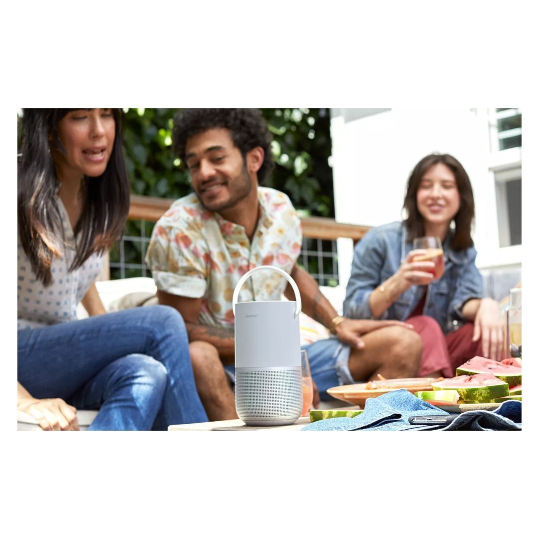 Bose Portable Home Speaker with Long-Lasting Battery and Lightweight Design (Luxe Silver)
