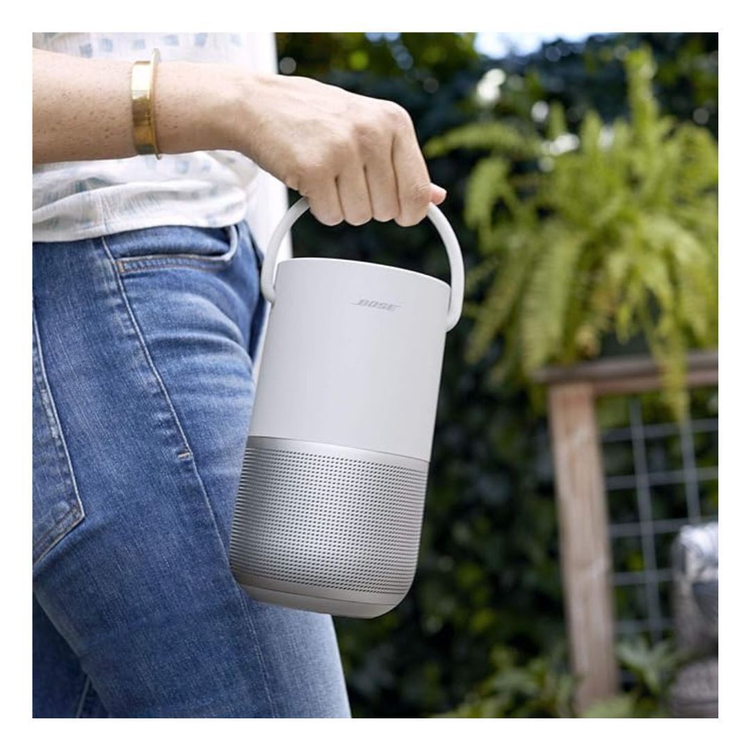 Bose Portable Home Speaker with Long-Lasting Battery and Lightweight Design (Luxe Silver)