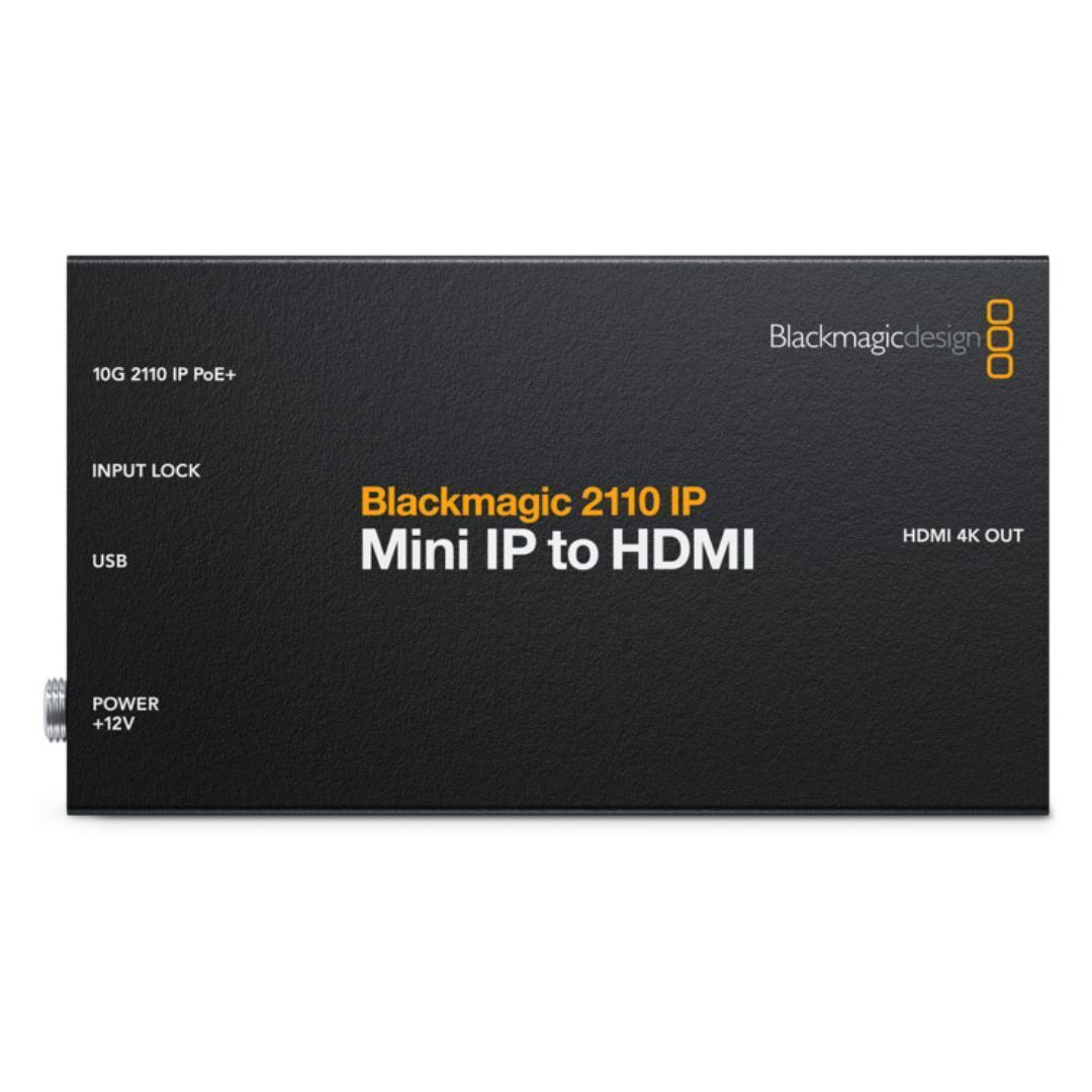 Blackmagic Design 2110 IP Mini IP to HDMI Converter with Compact Design for Monitors and TV (Black)