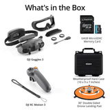 DJI Goggles 3 with DJI RC Motion 3 Bundle with Landing Pad, Weatherproof Case and 64GB SD Card