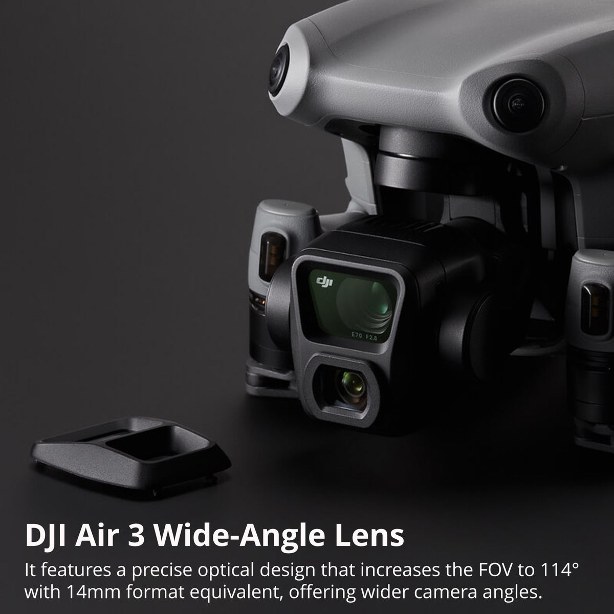 DJI Air 3 ND Filters Set with DJI Wide-Angle Lens for Air 3 and Drone Accessory Bundle