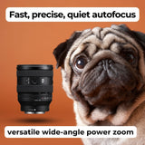 Sony FE 20-70mm F4 G Compact Zoom Lens with 64GB Memory Card, Editing Software, Camera Case Bundle