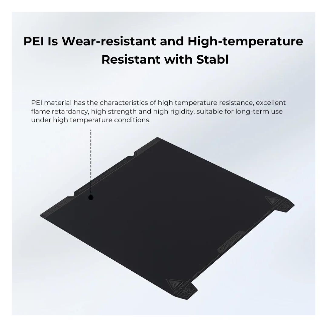 Creality K1 235 x 235mm Smooth PEI Build Plate with Double Handle and Strong Magnetic Force