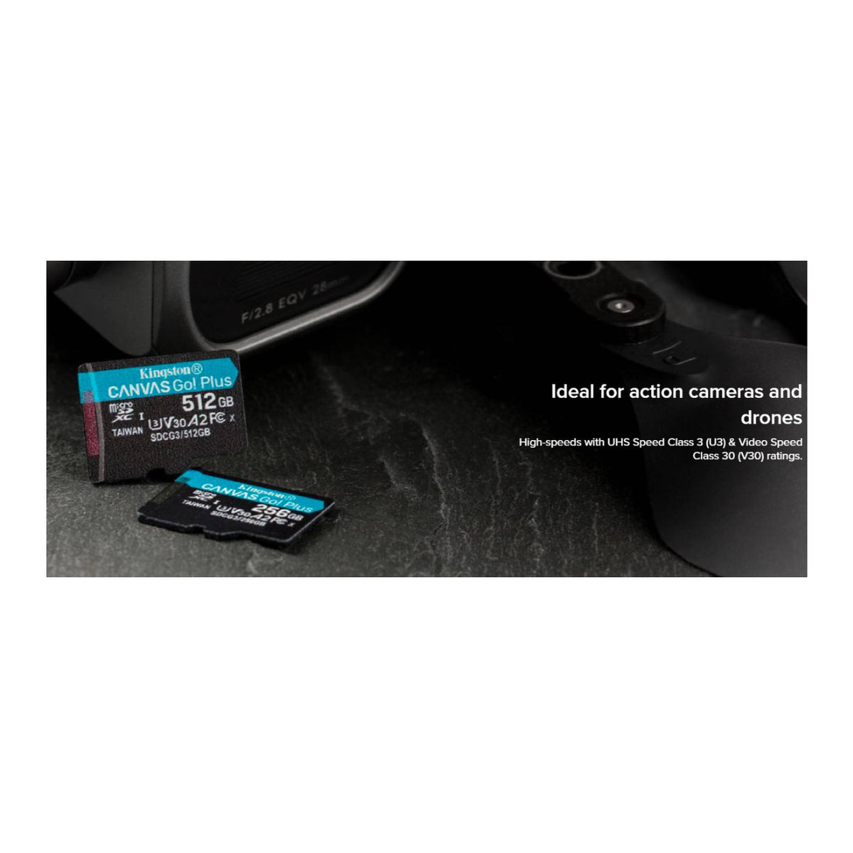 Kingston 128GB MicroSDXC Canvas Go Plus Memory Card with High Speed Card Reader