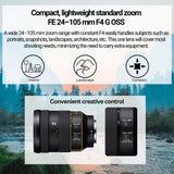Sony FE 24-105mm f/4 G2 OSS Full-Frame E-Mount Lens with 64GB Memory Card, Editing Software Bundle