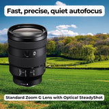 Sony FE 24-105mm f/4 G2 OSS Full-Frame E-Mount Lens with 64GB Memory Card, Editing Software Bundle