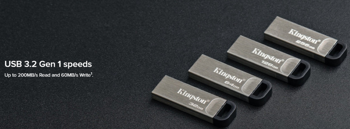 Kingston 128GB DataTraveler Kyson 200MBPS Read 60MBPS Write Speed Flash Drive (10-Pack) Bundle