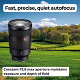 Sony FE 24-70mm f/2.8 GM Lens with 64GB Memory Card, Editing Software, Camera Case, and Accessories