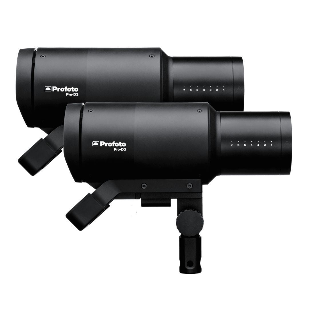 Profoto Pro-D3 Industrial-Grade Monolight with Fast Recycling Time and 3 Flash Modes (750W, 2-Pack)