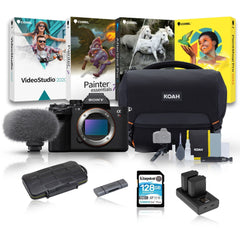 Sony Alpha a7R V Full-Frame Mirrorless Camera with Shotgun Microphone, 128GB SD Card Bundle