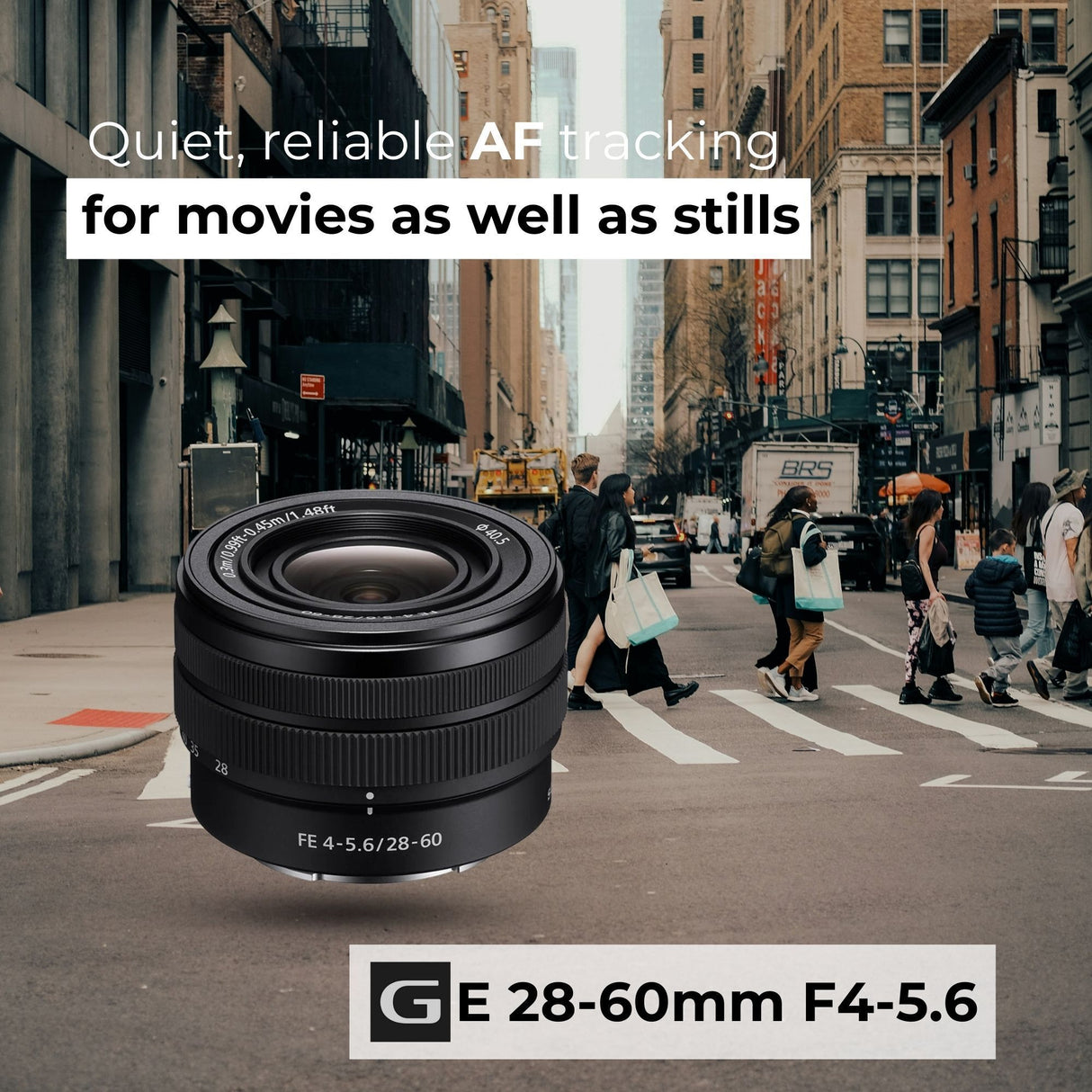 Sony Alpha FE 28-60mm f/4-5.6 Full-Frame E-mount Zoom Lens with 64GB Memory Card Bundle