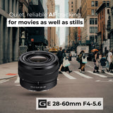 Sony Alpha FE 28-60mm f/4-5.6 Full-Frame E-mount Zoom Lens with 64GB Memory Card Bundle