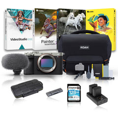 Sony Alpha 7CR Full-frame Mirrorless Camera Body (Silver) with Shotgun Microphone Bundle