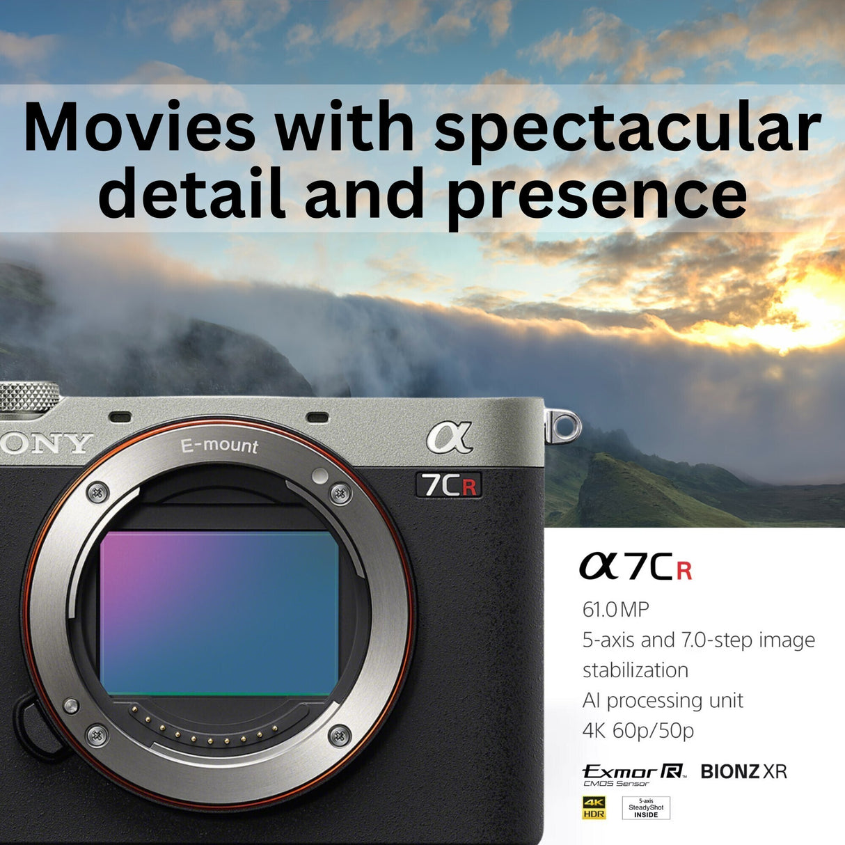 Sony Alpha 7CR Full-frame Mirrorless Camera Body (Silver) with Shotgun Microphone Bundle