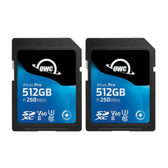 OWC 512GB Atlas Pro UHS-II SDXC Memory Card (2-Pack)
