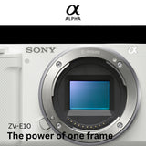 Sony Alpha ZV-E10 APS-C Mirrorless Vlog Camera with Shotgun Microphone, 128GB Memory Card Bundle