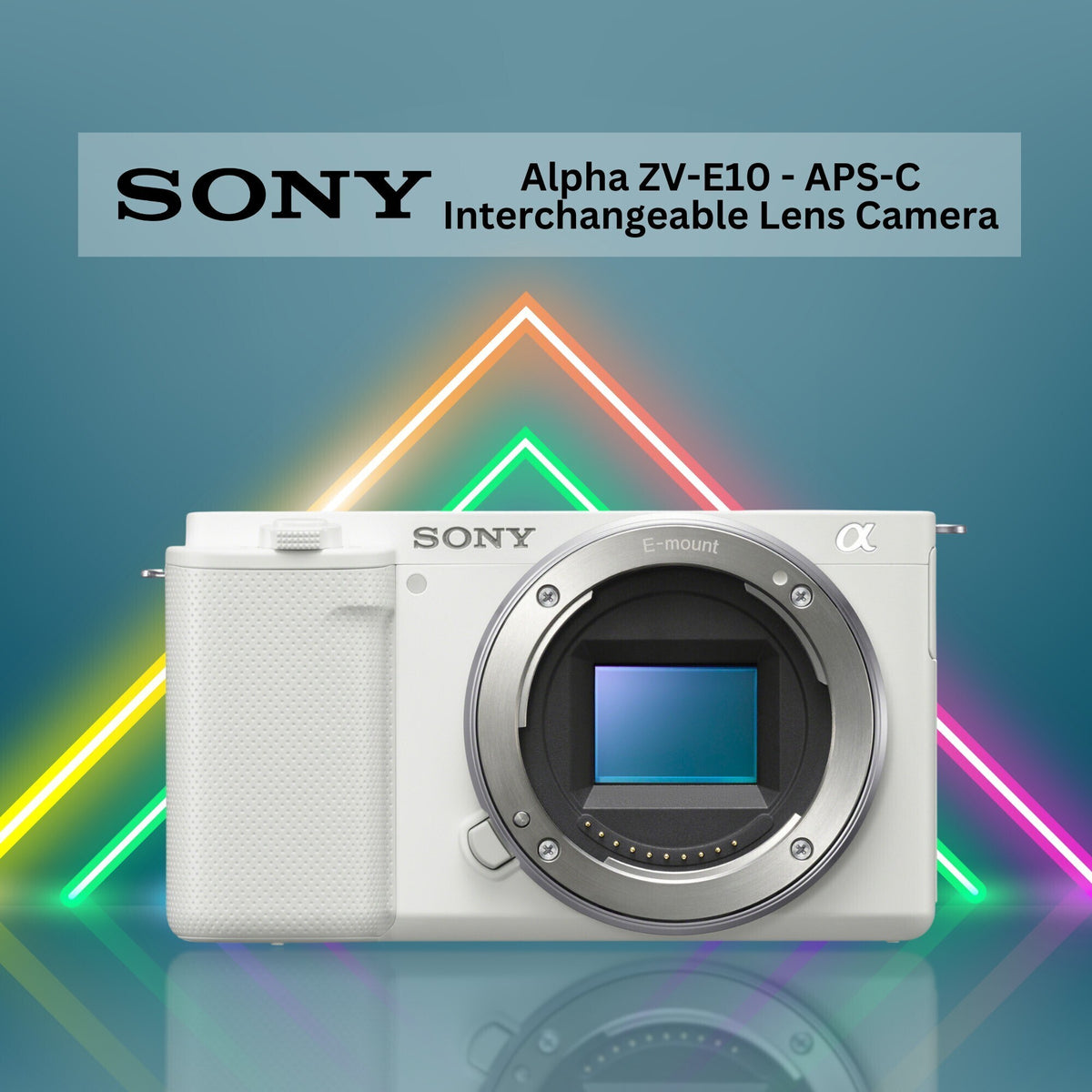 Sony Alpha ZV-E10 APS-C Mirrorless Vlog Camera with Shotgun Microphone, 128GB Memory Card Bundle