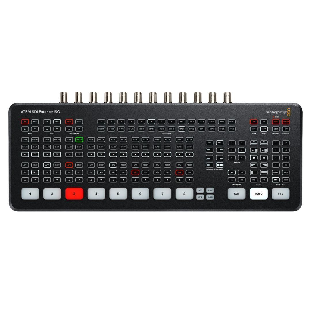 Blackmagic Design ATEM SDI Extreme ISO Switcher with 8 SDI Inputs and 4 SDI Outputs