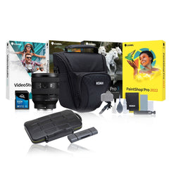 Sony FE 20-70mm F4 G Compact Zoom Lens with 64GB Memory Card, Editing Software, Camera Case Bundle