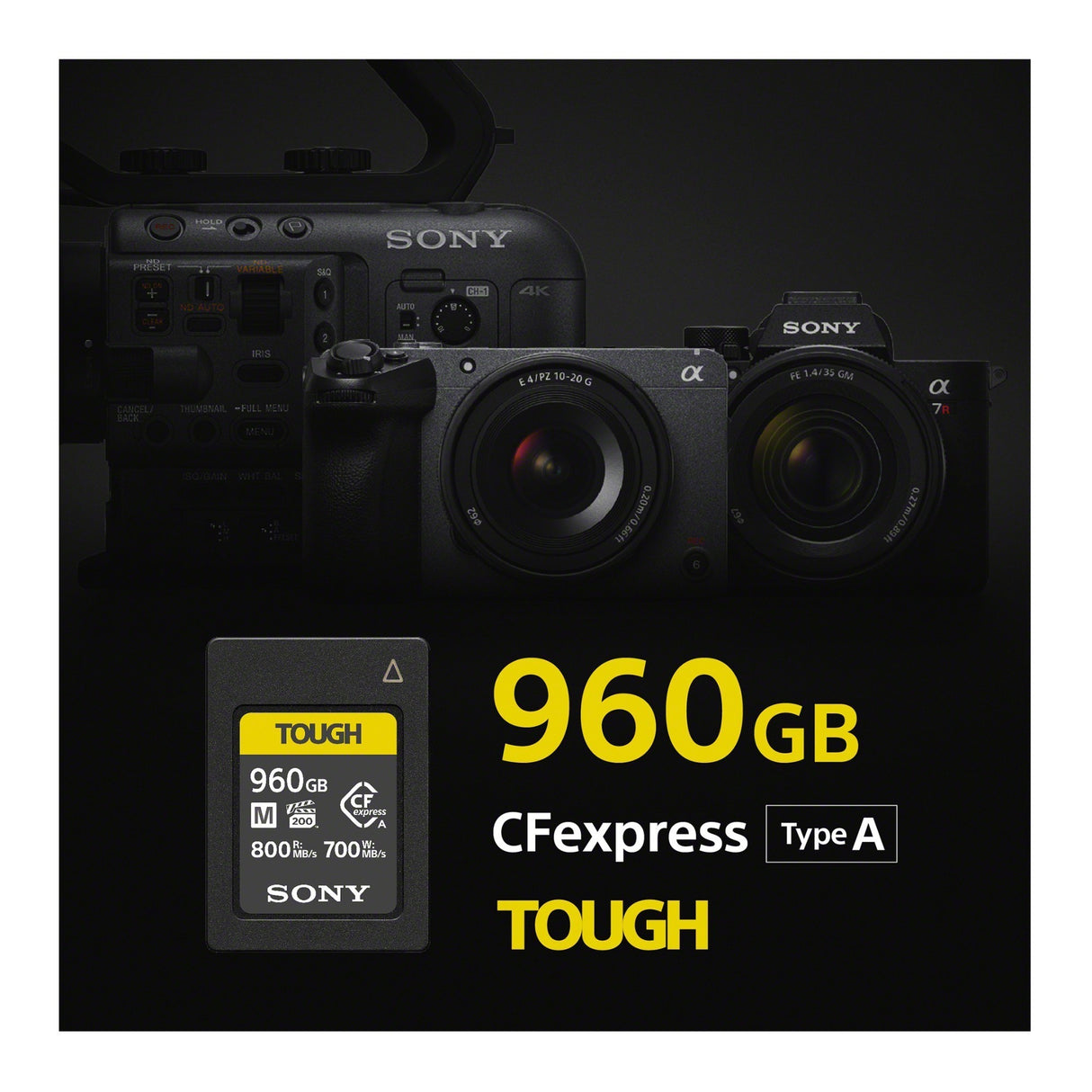 Sony 960GB CFexpress Type A Memory Card with CFexpress Type A SD Memory Card Reader Bundle