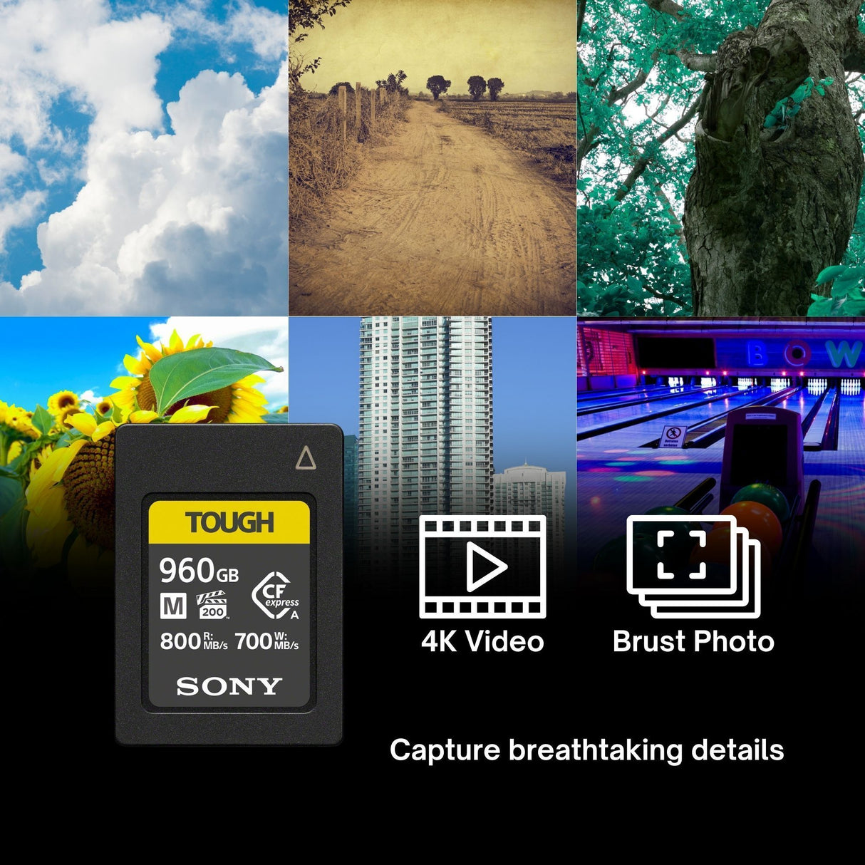 Sony 960GB CFexpress Type A Memory Card with CFexpress Type A SD Memory Card Reader Bundle