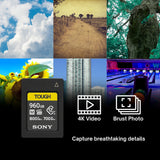 Sony 960GB CFexpress Type A Memory Card with CFexpress Type A SD Memory Card Reader Bundle